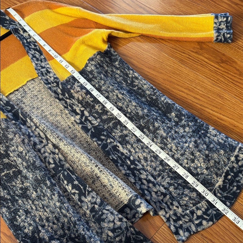 BOHO ANTHROPLOGIE MAPLE - COTTON & LINEN BLEND CARDIGAN SWEATER - Picture 6 of 7